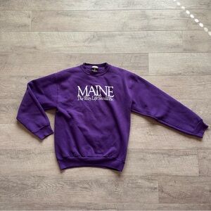 Vintage 90s Signal Sports Sweatshirt Maine The Way Life Should Be.